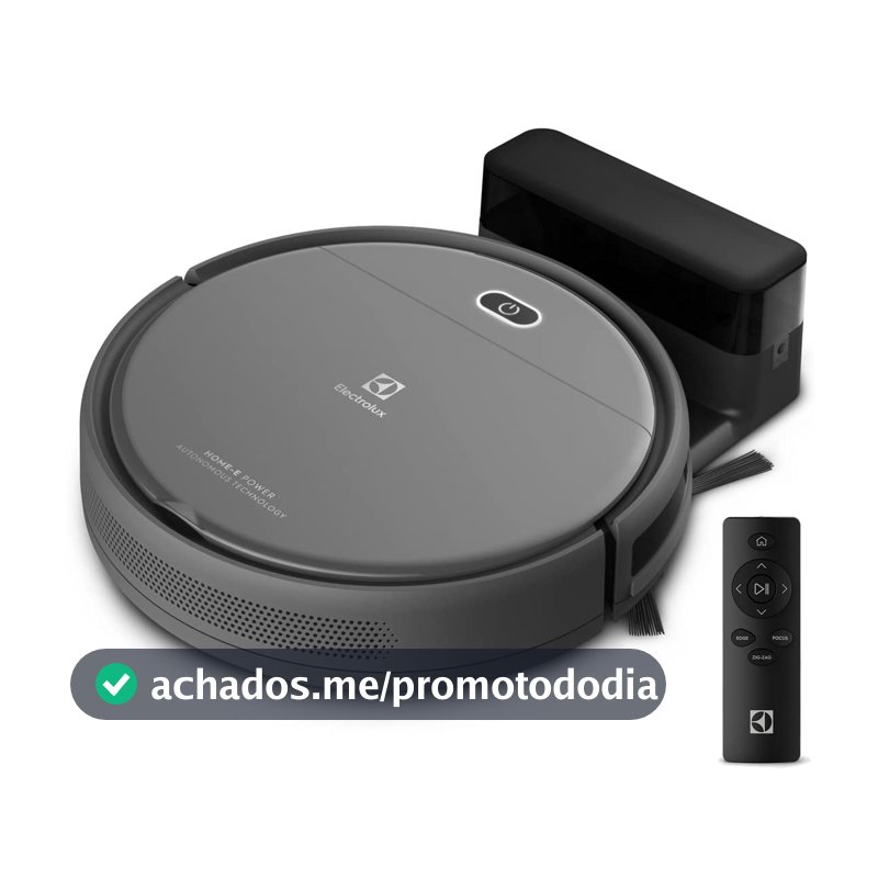 Aspirador de po robo Electrolux 2h20min controle remoto base carregamento bateria longa duração automatico varre aspira passa pano ERB30 bivolt preto sensor antiqueda