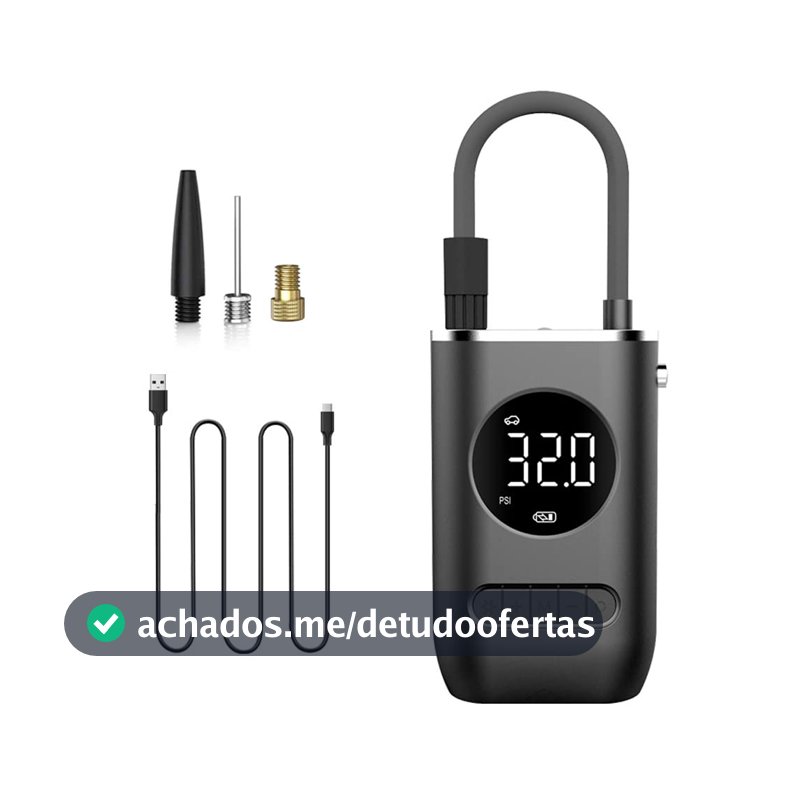Mibee Compressor de ar portátil com inflador de pneu mini com bateria recarregável de 4000 mAh, bomba de pneu sem fio 150 PSI, luz de emergência LED, bomba de ar calibre de pressão para carro bicicleta motocicleta bola inflável