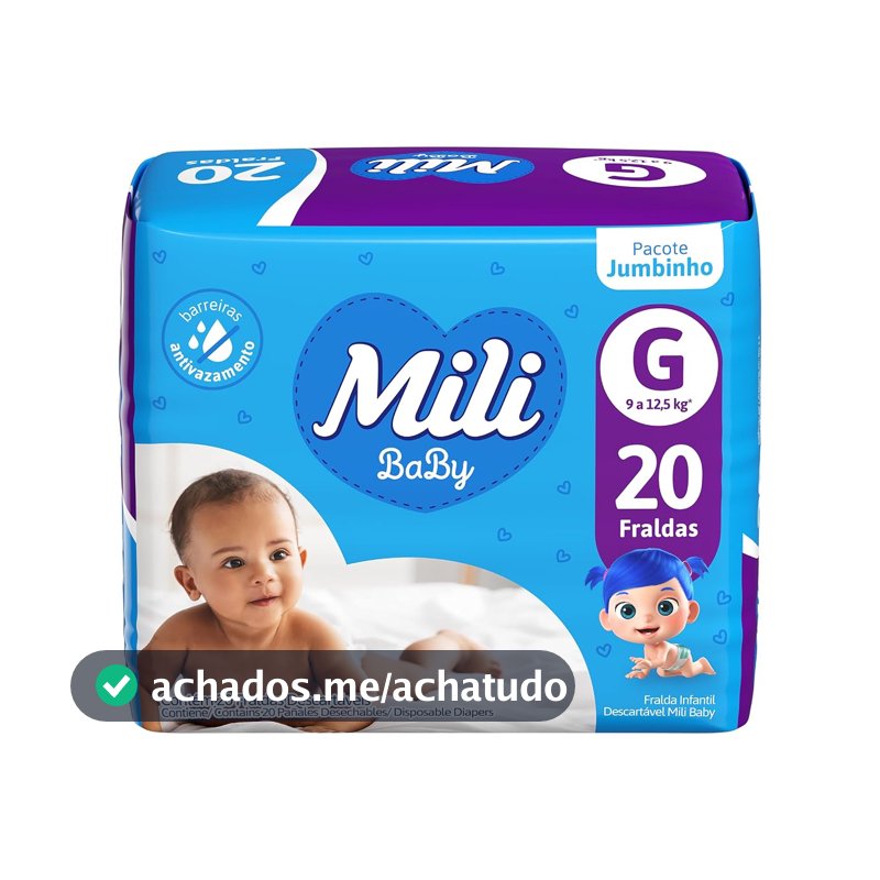 Mili Fralda Baby Jumbinho G - 20 Unidades