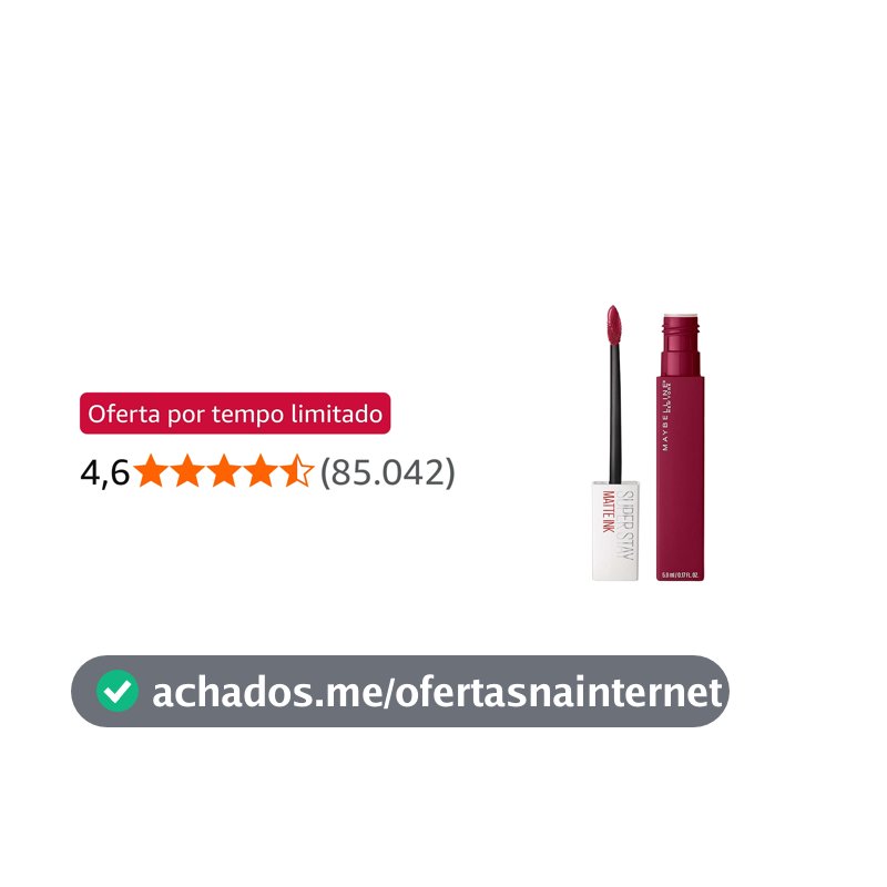 Maybelline SuperStay Matte Ink Batom Líquido Matte Longa Duração 16H com Aplicador Preciso, Não Transfere e Cor Intensa, Acabamento Matte Confortável, Cor 115 Founder Marrom Terracota, 5ml