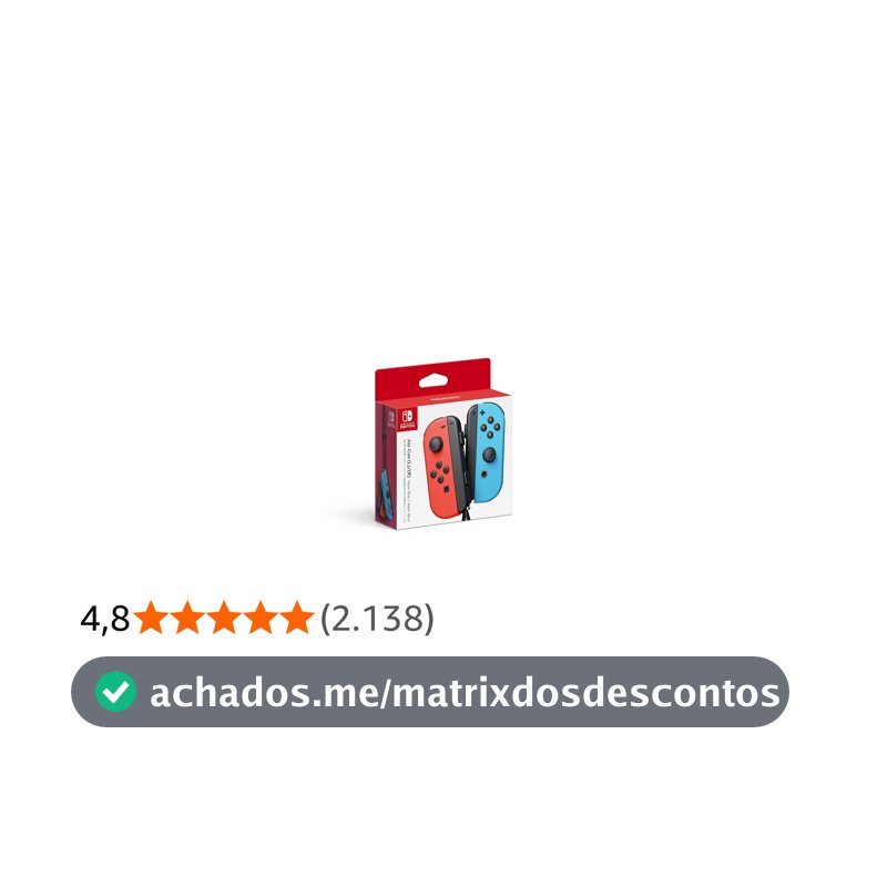 Controles Nintendo Joy-Con Azul Neon e Vermelho Neon