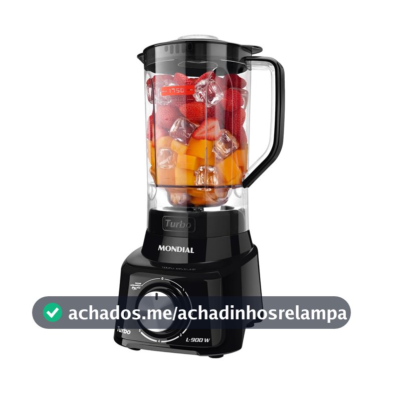 MONDIAL Liquidificador Turbo Full, Preto, 900W, 220V - L-900 FB