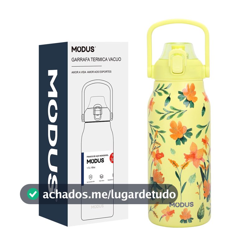 Garrafa Térmica de Aço Inox Dupla Parede 1,7 Litro Isolamento Vácuo