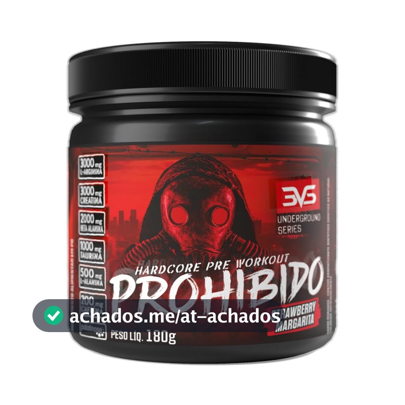 Pré-Treino Prohibido Morango 180g 3VS Nutrition