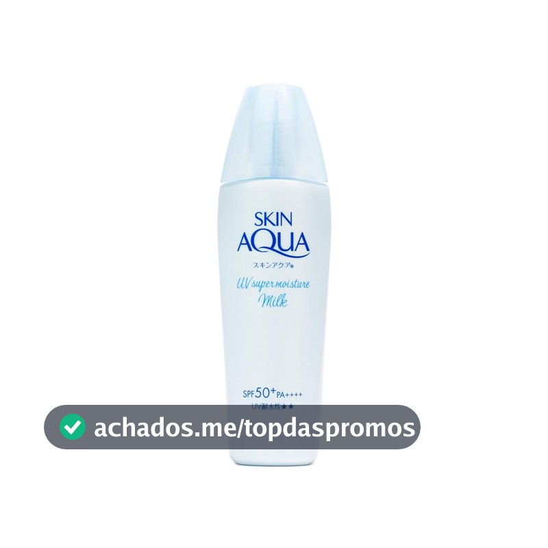 SKIN AQUA® Super Moisture Milk 40g - Protetor Solar Facial sem cor FPS50 com Ácido Hialurônico e Textura Leve