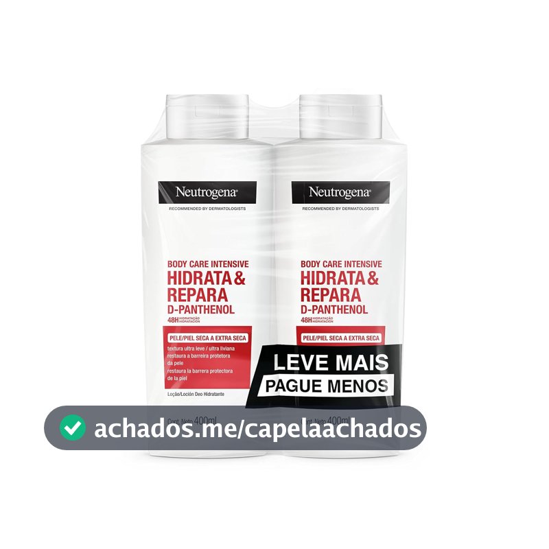 Creme Hidratante Neutrogena Hidrata&Repara, Kit 2 Unidades de 400ml