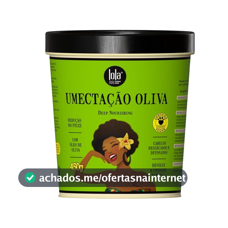 Máscara de Umectação Lola Cosmetics com Óleo de Oliva 450 g