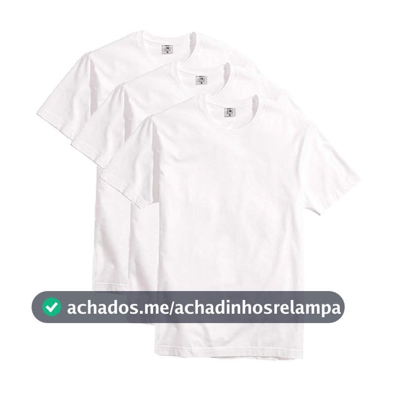 Oferta por tempo limitado: Kit com 3 Camisetas Masculina Básica Algodão Premium