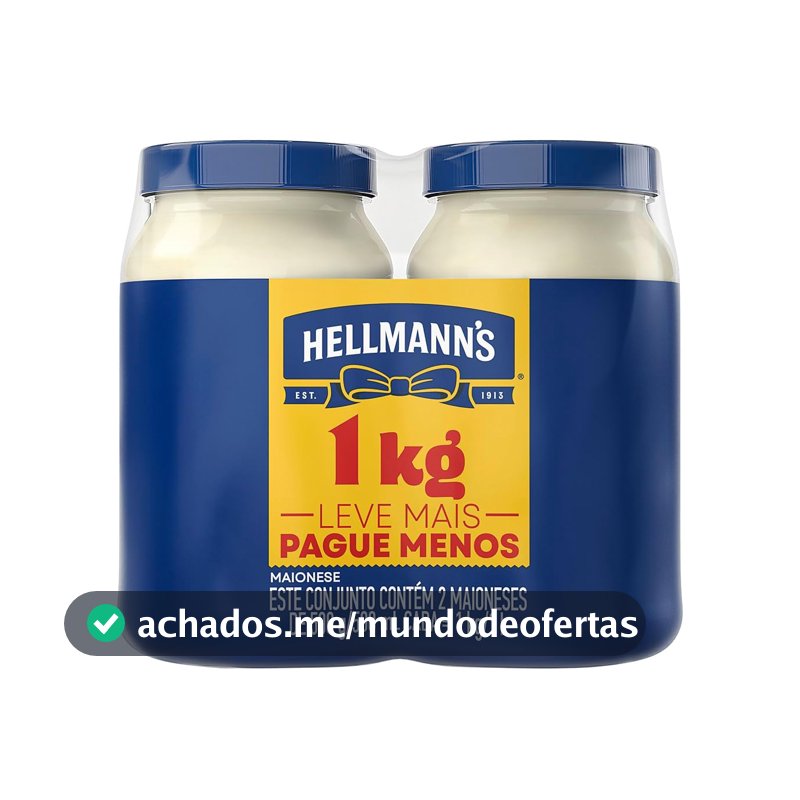 Maionese Hellmann's Tradicional 500gr 2 potes
