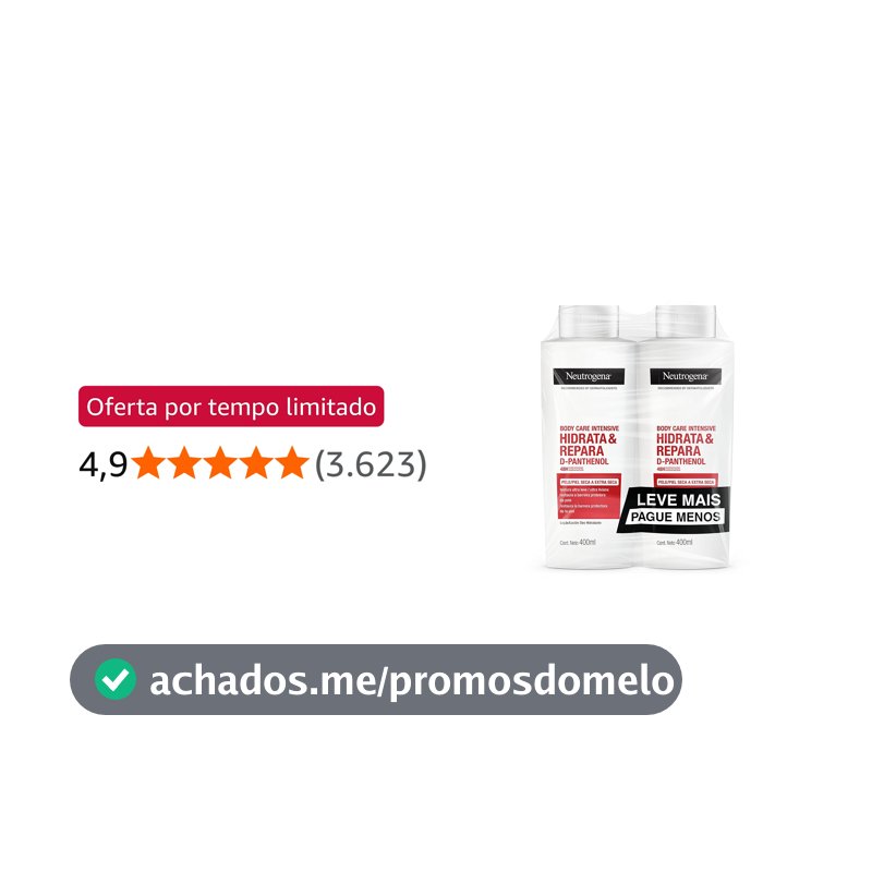 Creme Hidratante Neutrogena Hidrata&Repara, Kit 2 Unidades de 400ml