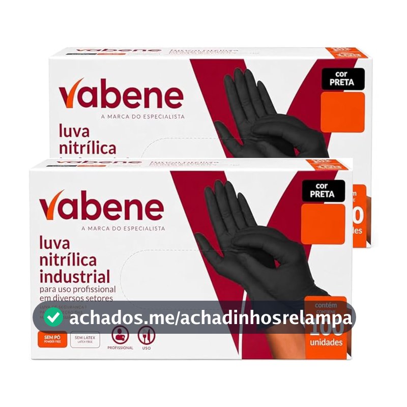 Luva Nitrilica Preta Premium