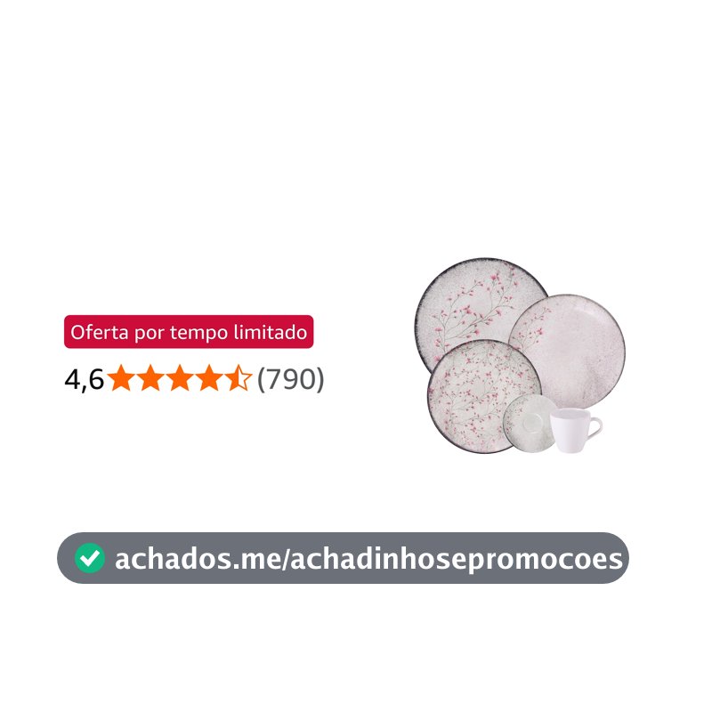 Tramontina Aparelho de Jantar Floralis em Porcelana Decorada 20 Peças