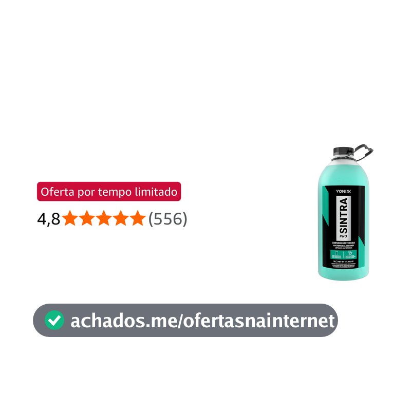 vonixx Limpador Bactericida para Interior Sintra Pro 3 Litros