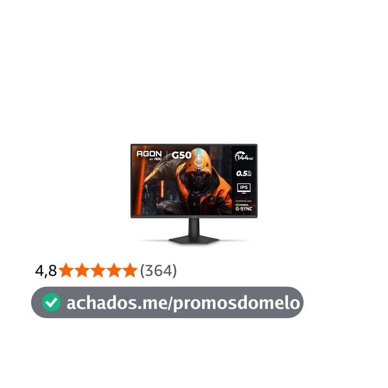 Monitor Gamer AOC AGON G50 24" 144Hz 0,5ms IPS HDR10 G-SYNC 24G50F