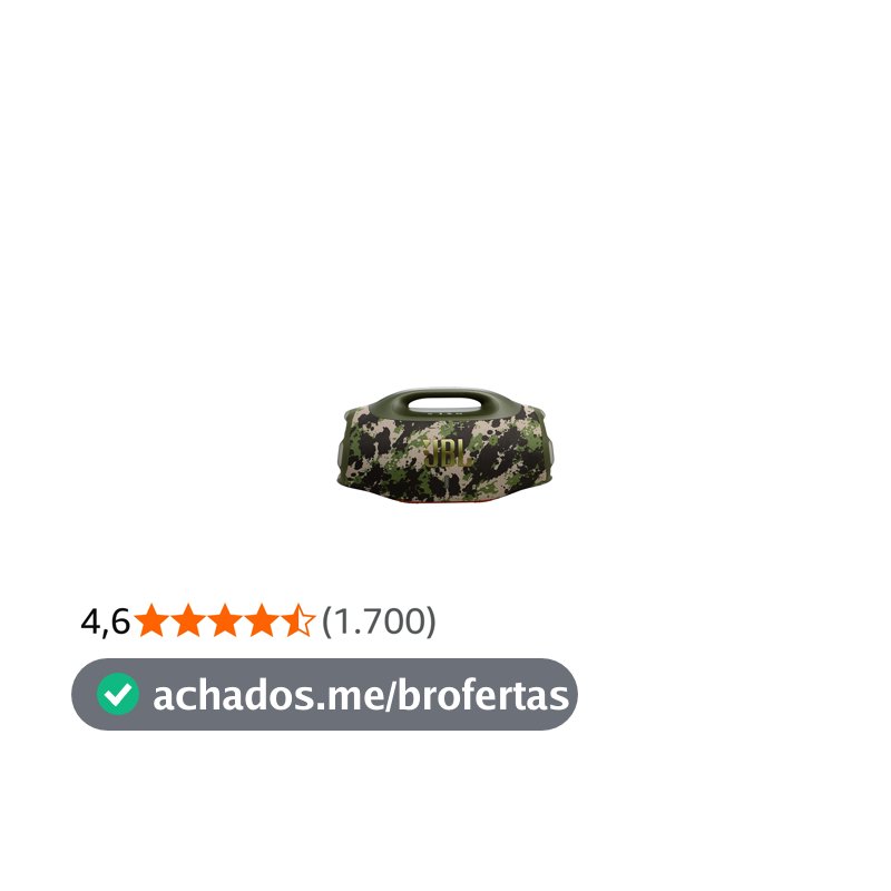 JBL, Caixa de Som, Boombox 4, Bluetooth, Som JBL Pro, AI Sound Boost, Graves Personalizáveis, Bateria de até 34h, IP68, Áudio Lossless – Squad