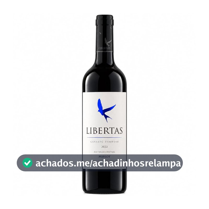 Vinho Tinto Fino Libertas Merlot Importado Chile 750 ml