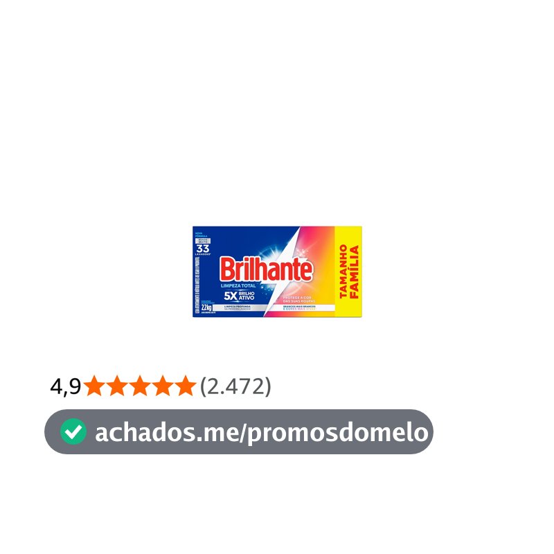 Brilhante Limpeza Total - Sabão Em Pó 2 2Kg
