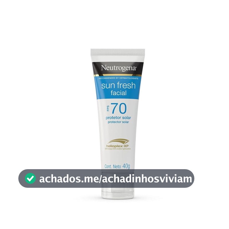 Protetor Solar Facial Neutrogena Sun Fresh, FPS 70, 40g