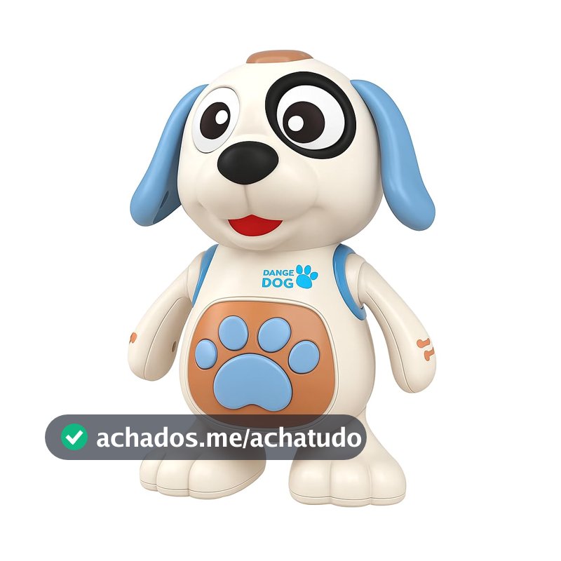 DM Toys Brinquedo Interativo Musical Mexe Danca Luz e Som Dancing Cachorro