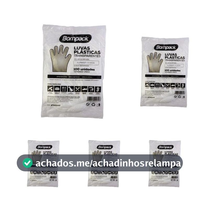 Luva Latex Bompack Industrial G C/Po C/100 (Nao Uso Medico) Descartavel Bompackadulto-unissex