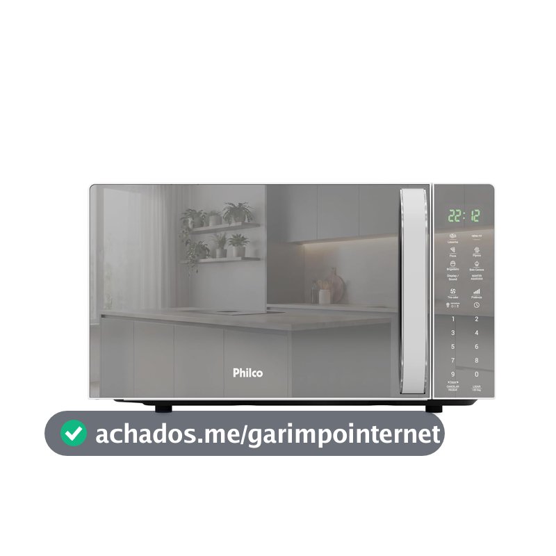 Micro-ondas Philco 20L Espelhado Pintura Limpa Fácil PMO24E 220v