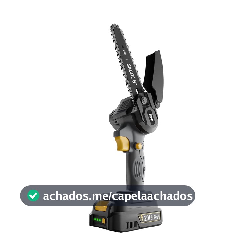 WAP Motoserra Sabre à Bateria 6" K21 S01, com Autonomia de 20 Minutos e Corte Máximo de 10cm, 3600rpm 21V Bivolt