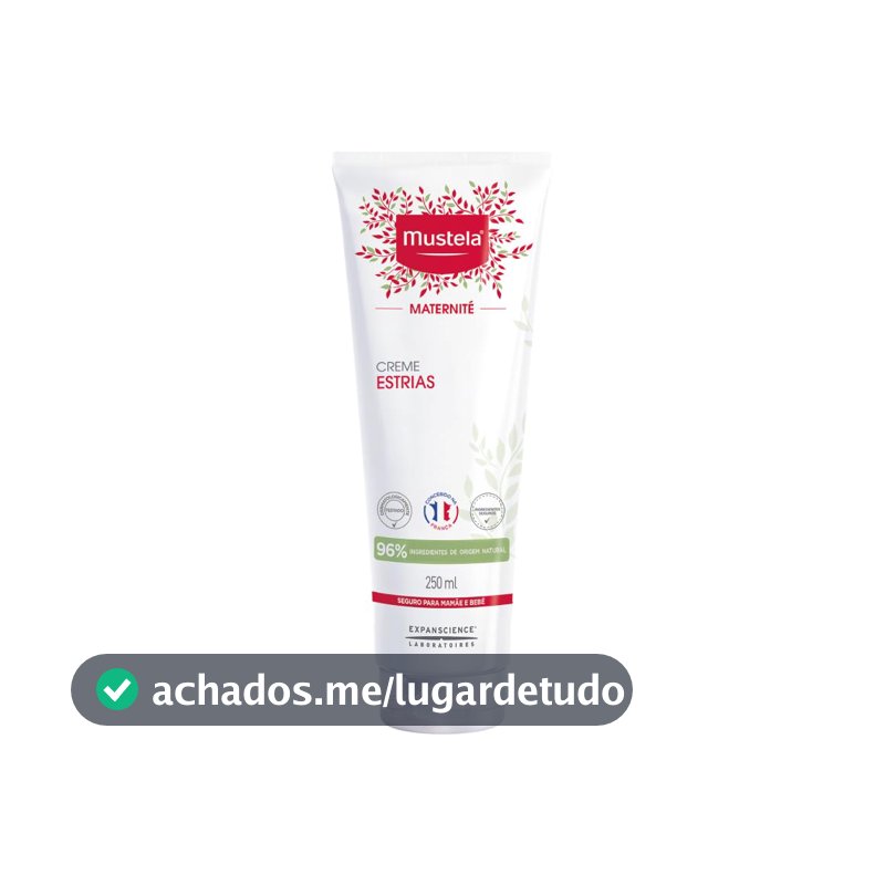 Mustela Creme Estrias 250ml - Hidrata e Acalma a Sensação de Coceira - Com 96% de Ingredientes de Origem Natural - Mustela Maternité