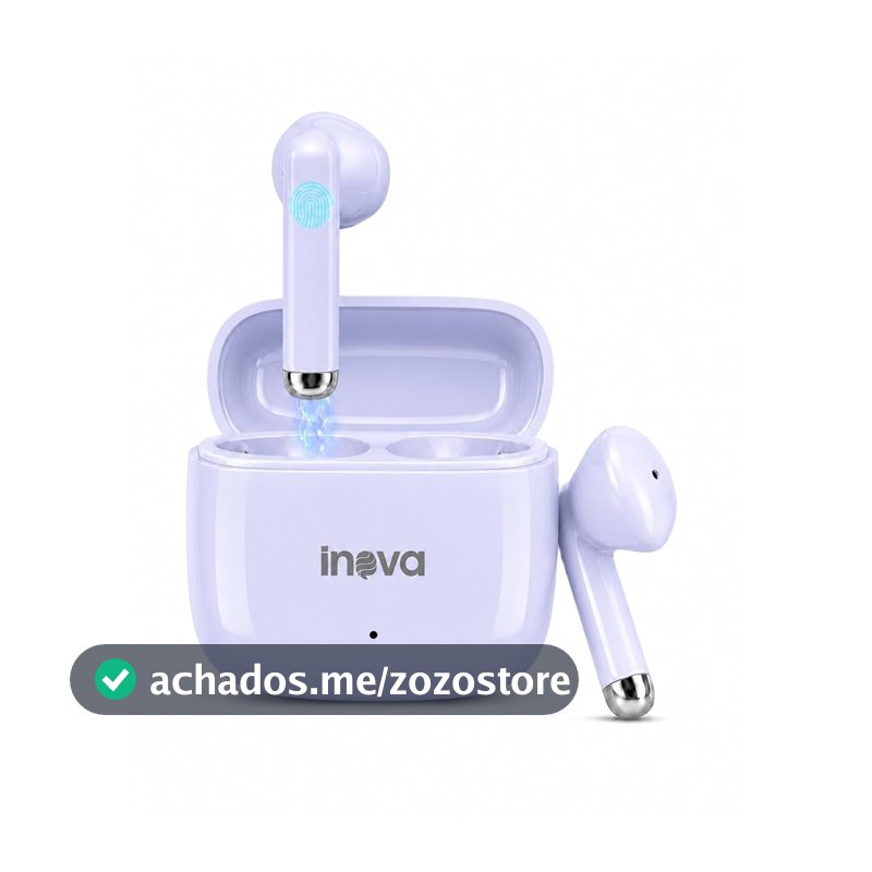 INAVA Fone Ouvido Bluetooth, Hi-Fi, 50H, À Prova d'Água e Poeira - Roxo
