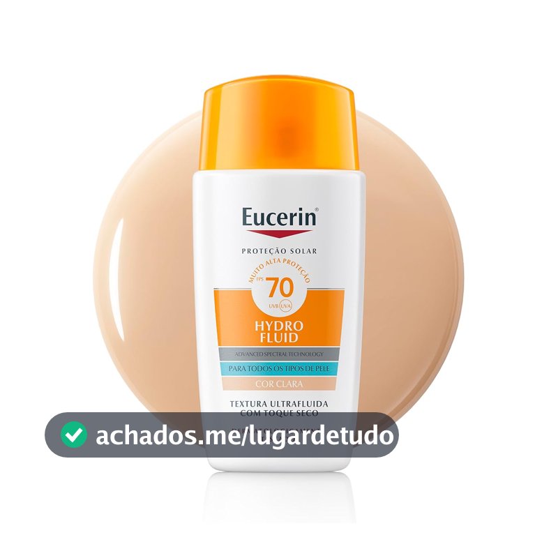Eucerin Sun Protetor Solar Hydro Fluid Facial Cor Clara FPS70 50ml