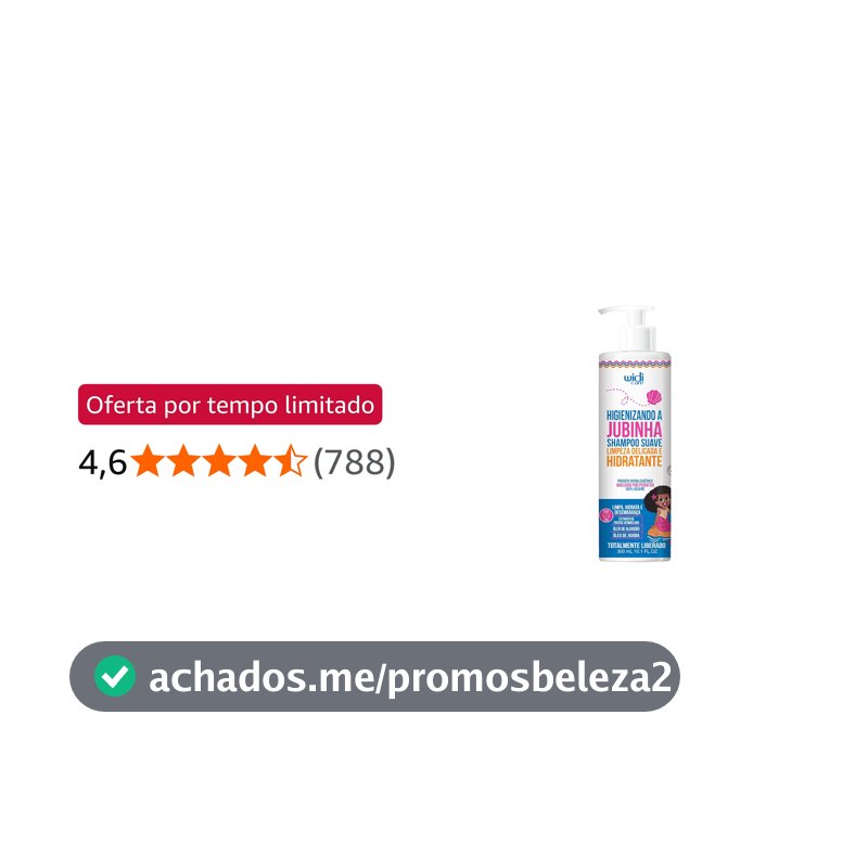 Widi Care Shampoo Higienizando a Jubinha Limpeza Delicada e Hidratante 300ml