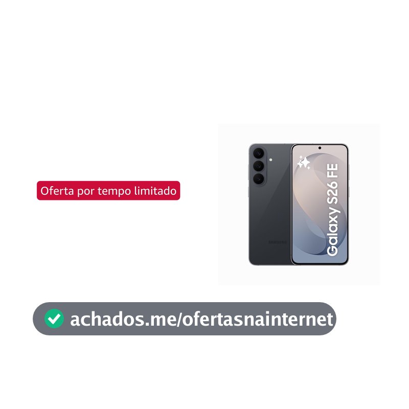 Celular Samsung Galaxy S26 FE 128GB, 8GB RAM Tela 6,7" - Grafite