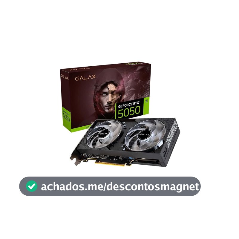 GPU NV RTX5050 8GB BLACK GF 1-CLICK OC TECLAB LITE 128BITS GDDR6 GALAX 55NSL8MHDXRE