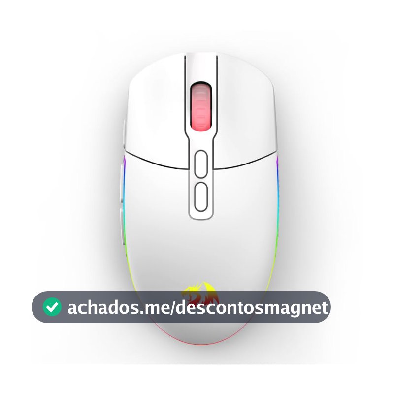 Mouse sem fio Redragon Invader Pro Branco