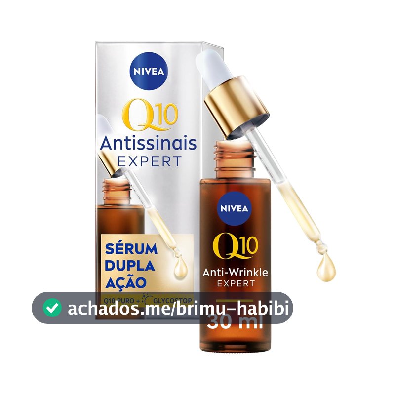 NIVEA Q10 Sérum Antissinais Expert Dupla Ação 30ml, Previne e Reduz Rugas, Renova a Pele, Tecnologia Glycostop, Hidratação Profunda