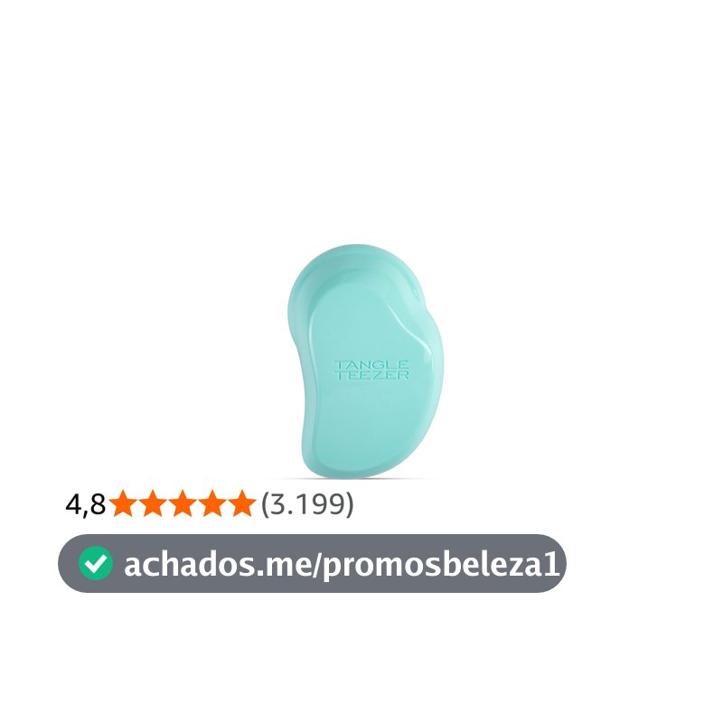 Tangle Teezer - Escova de cabelo desembaraçadora The Original Mini para todos os tipos de cabelo, úmido e seco. Cor: Verde água