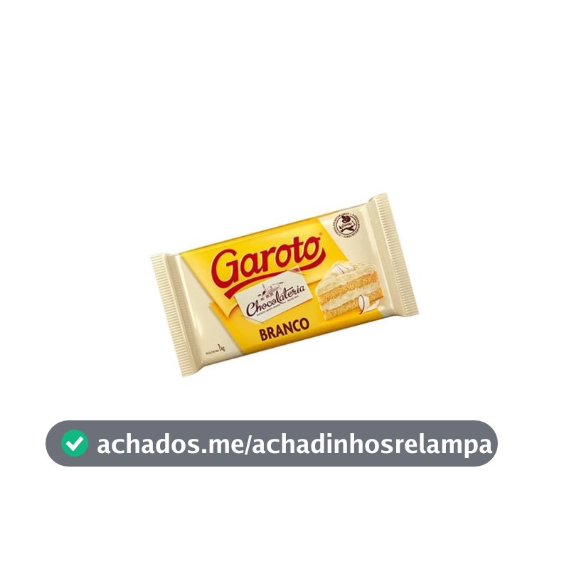 Chocolate para Cobertura GAROTO Branco 1kg