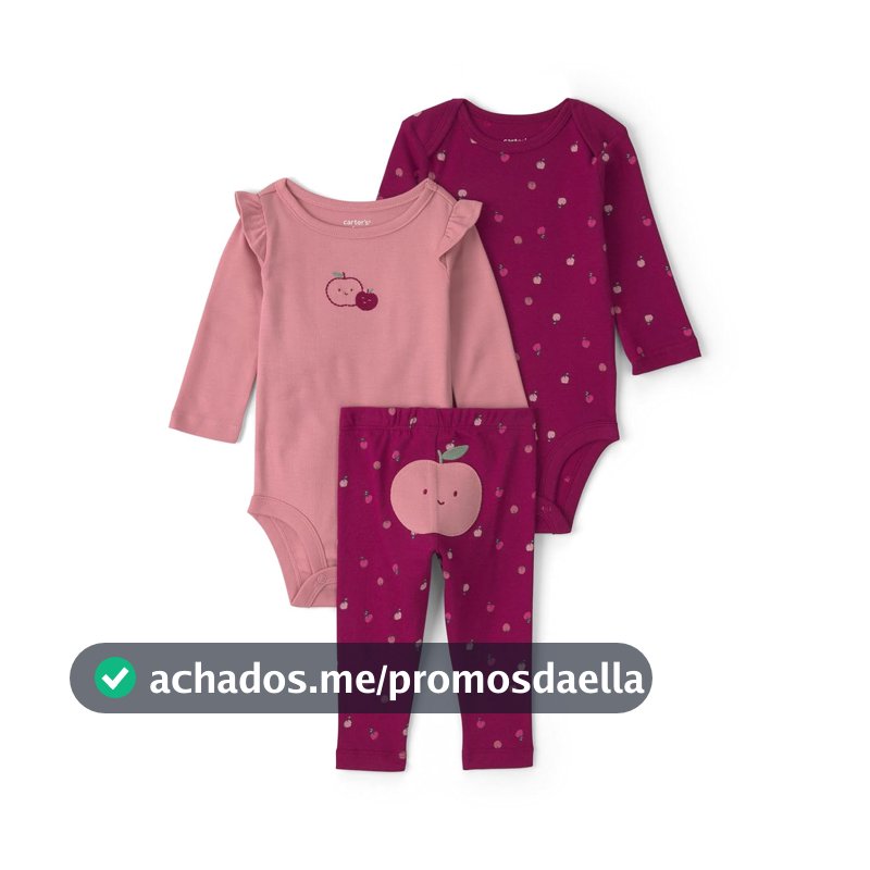 Conjunto de 3 peças de body e calça 3-piece Bodysuit Pant Sets Carter'sMeninas