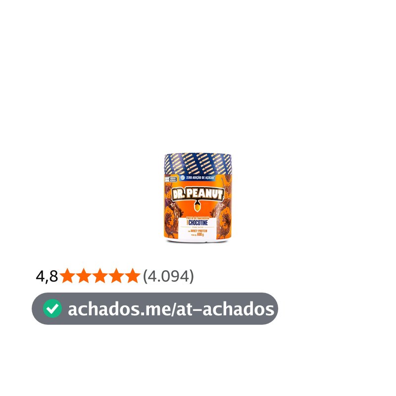DR. Peanut Pasta de Amendoim Sabor Chocotine, Pote 600g