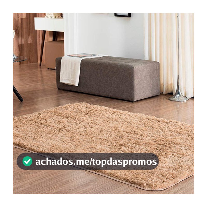 Tapete Para Sala e Quarto Felpudo Soft Casa Dona 150x200 Bege