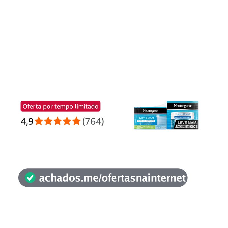 Hidratante Facial Neutrogena Hydro Boost Water Gel, 50g, Kit com 2 Unidades