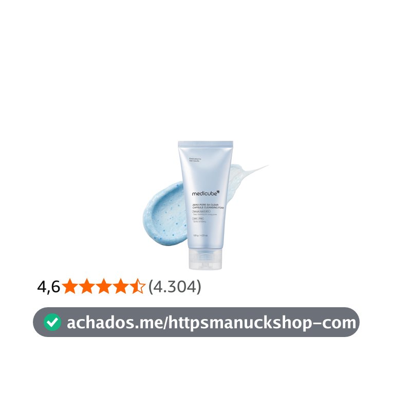 Espuma de Limpeza Facial Medicube Zero Poros, Com AHA, BHA e PHA