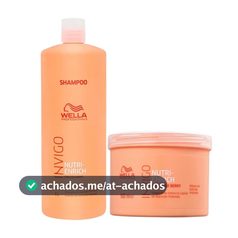 Kit Shampoo e Máscara Wella Nutri Enrich Invigo