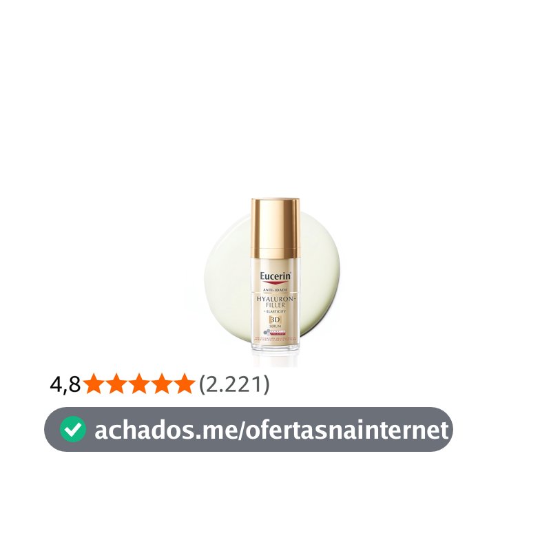 EUCERIN 3D Sérum Facial Anti-idade Firmador 30ml, Elasticity, Pele Madura, Hyaluron-Filler, Ácido Hialurônico, Antirrugas