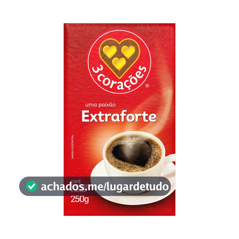 3 Corações Café Torrado E Moído Extra Forte À Vácuo 250G