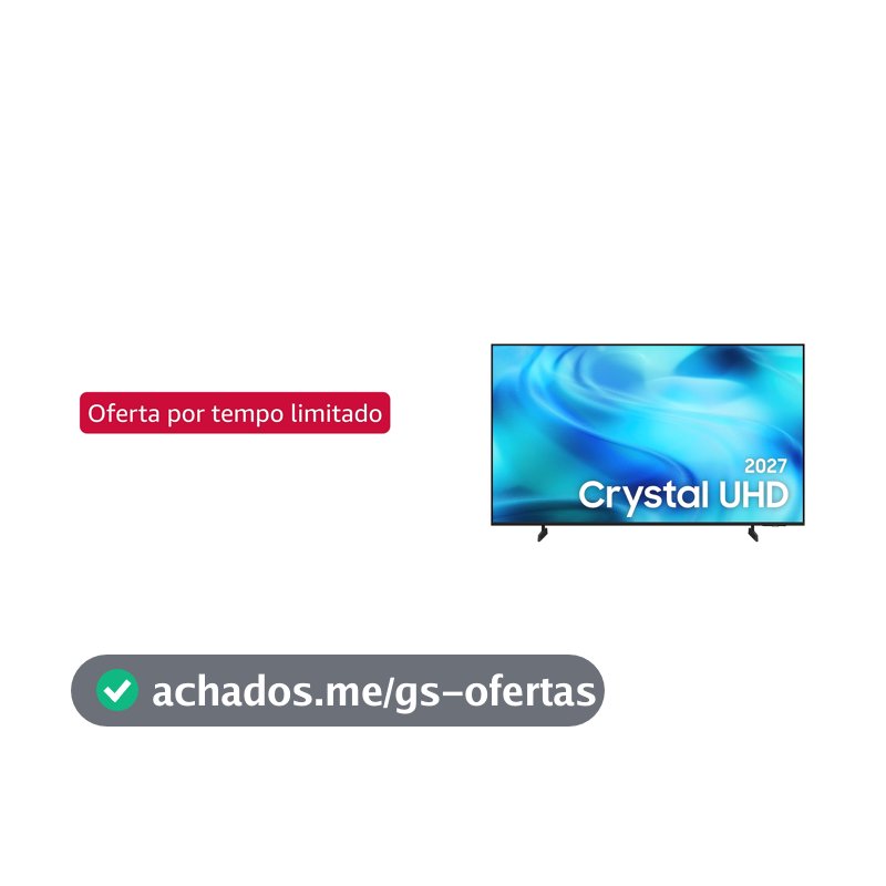 Samsung Smart TV 55" Crystal UHD 4K U8000H 26/2027, Vision AI Companion, Modo Estádio, Xbox Cloud Gaming