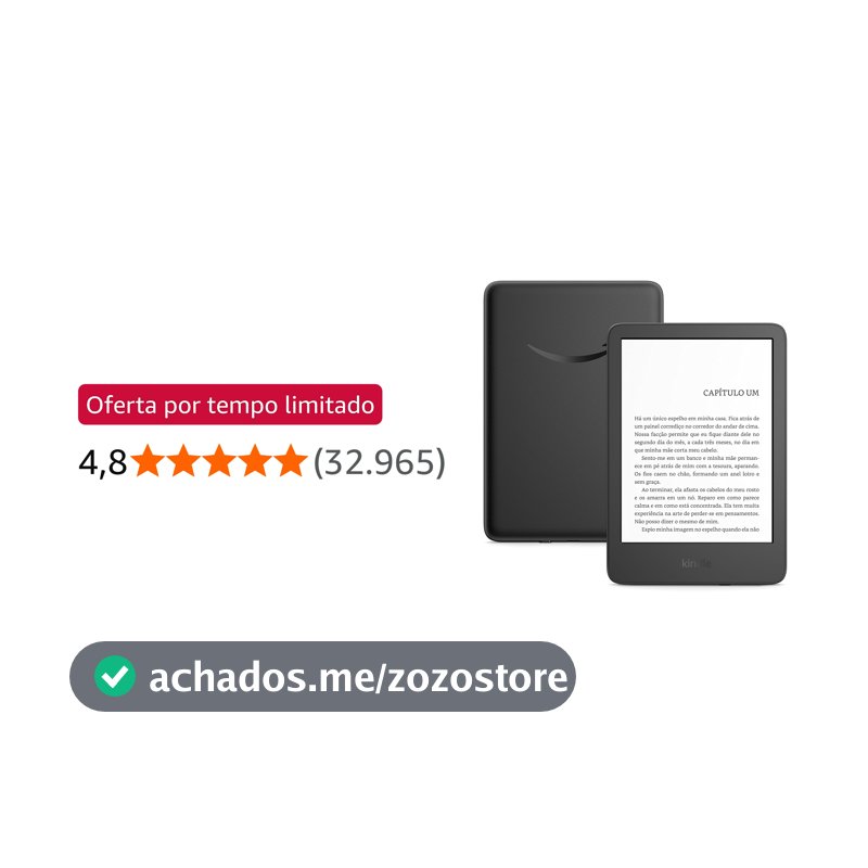 Kindle 16 GB (modelo 2024) - Leve e compacto, com tela antirreflexo, trocas de página rápidas, luz frontal ajustável e bateria de longa duração - Cor Preta