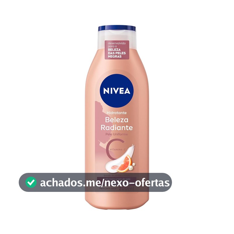 Hidratante Corporal NIVEA Beleza Radiante Pele Uniforme, 200ml