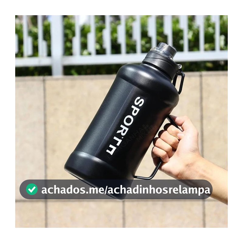 Garrafa Térmica de Grande Capacidade, Garrafa de Água em Aço Inoxidável com Bico Duplo, 2 litros, Mantém Bebidas Geladas e Quentes, Antivazamento, Ideal para Praia, Academia, Trilhas (p1697)