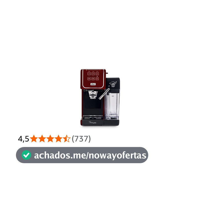 Cafeteira Espresso Oster PrimaLatte Touch Red - 220V
