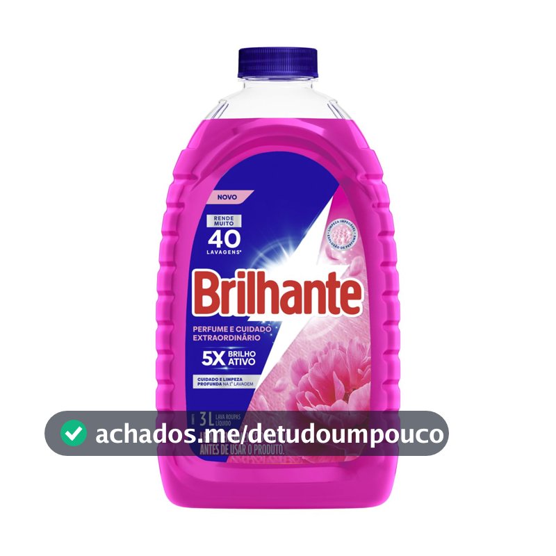 Brilhante Sabão Líquido Perfume e Cuidado Extraordinário 3L